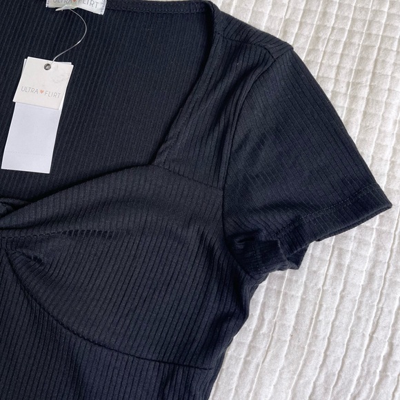 Ultra Flirt Twist-Front Short-Sleeve Tee - Picture 3 of 7